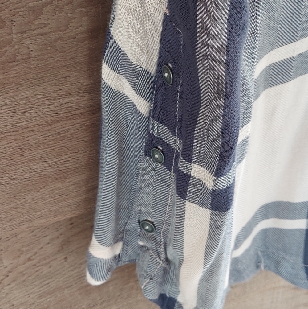Free People Pink and Blue Oversized Plaid Tunic XS - Picture 6 of 6